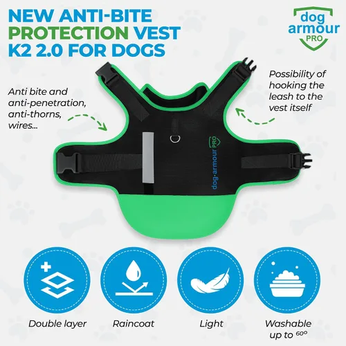 Miniatura 2 de Arnés Protector para Perros – Chaleco para Perros – Protege a Tu Mascota de Ataques de Raptores y Animales – Ajustable, Sin Estrangulación, Verde