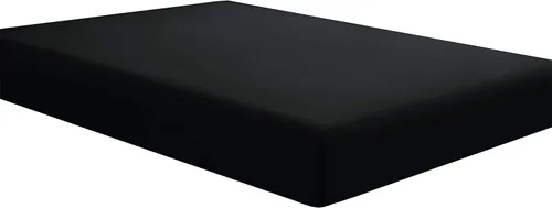 Sfoothome Sábana bajera color negro, bolsillo profundo de 14 pulgadas, sábanas de microfibra, tamaño Queen