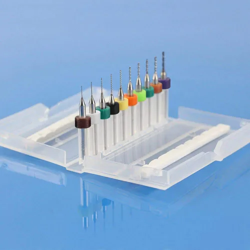 Miniatura 2 de Juego de 50 brocas PCB para flauta en espiral de carburo de 0.012 in-0.047 in para placa de circuito de impresión, joyería Dremel grabado CNC