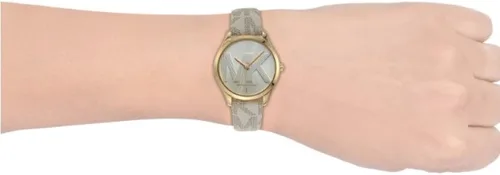 Miniatura 4 de Michael Kors MK2861 - Reloj de 1299in con esfera dorada piel blanca y crema con logotipo Jaycie