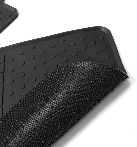 Miniatura 6 de Alfombrillas de piso de ajuste personalizado compatibles con Nissan Rogue 2014-2020, goma de látex para todas las estaciones, interiores Negro