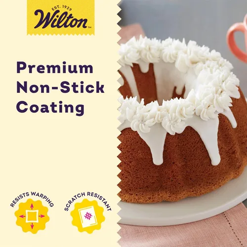 Miniatura 4 de Wilton Perfect Results molde acanalado antiadherente para flan, Estándar, Plateado