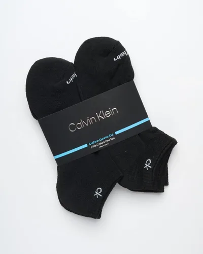 Miniatura 135 de Calvin Klein Calcetines para hombre, mezcla de algodón, acolchados, sin talla, forro de calcetines atléticos (6 unidades)
