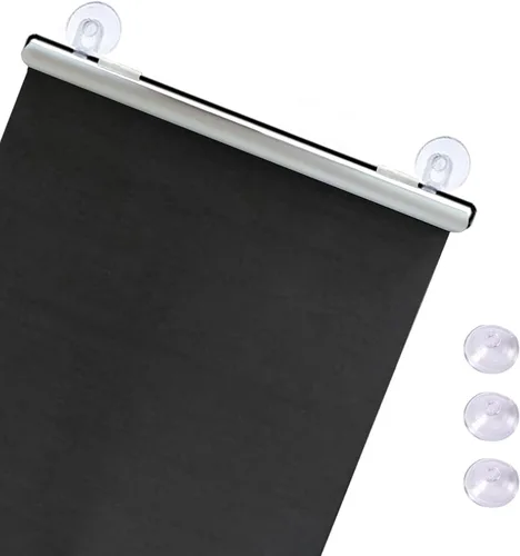 Miniatura 17 de Persianas enrollables opacas con ventosas, persianas enrollables opacas térmicas, persianas de privacidad temporales, cortinas portátiles Gris