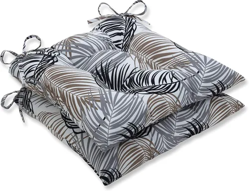 Miniatura 8 de Pillow Perfect Tropic - Cojín para asiento de silla de interior/exterior con lazos, acolchonado, resistente a la intemperie y a la decoloración