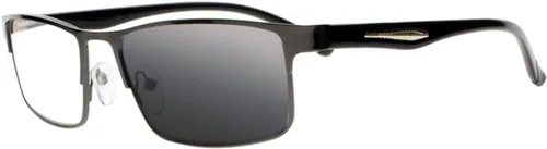Hombres Transición Fotocrómico Nerd Geek Vidrio de lectura UV400 Sunglass +0.25 0.75 1.0 ~ 4.5 +6.0