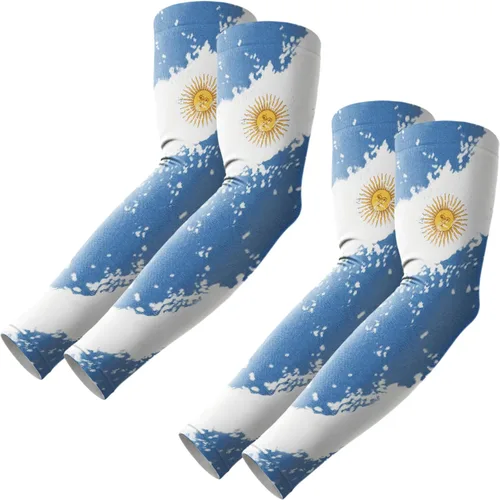 Miniatura 46 de ROXUN Mangas de brazo, compresión deportiva de protección solar UV refrescante para hombres/mujeres