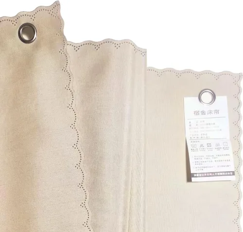 Miniatura 4 de Cortinas Opacas de Servicio Pesado para Litera Inferior, Toldo de Privacidad Tamaño Twin para Casa/Dormitorio Universitario, 1 Panel, Beige