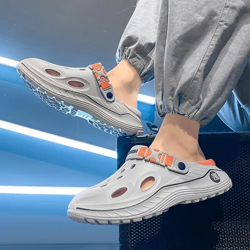 Miniatura 5 de Qiucdzi Zuecos unisex para hombre y mujer, zapatos de jardín con soporte para el arco, sandalias cómodas sin cordones, sandalias para el trabajo
