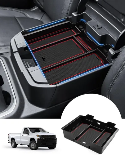 Miniatura 14 de FIILINES Organizador de consola central para Kia K5 2021-2025, bandeja de consola central, caja de almacenamiento de reposabrazos secundario