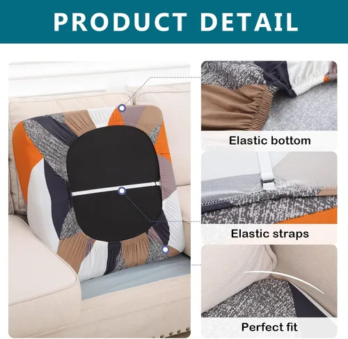 Miniatura 5 de hyha Fundas de cojín para sofá de exterior con estampado, fundas lavables para sofá de flores para muebles de patio al aire libre, funda de asiento