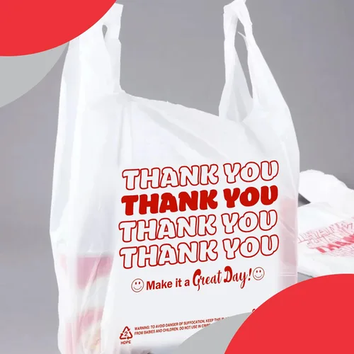 Miniatura 4 de Concession Essentials Bolsas de Camiseta Desechables y Reutilizables de Gracias - Paquete de 200