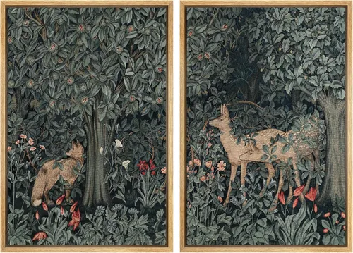 Miniatura 131 de MUDECOR Lienzo enmarcado para pared, bosque brumoso, reflejos, paisaje tranquilo, ilustraciones modernas, arte decorativo, bohemio, tranquilo/zen