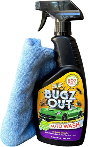 Limpiador de insectos, removedor y lavado de automóviles: rocía insectos, alquitrán, caca de pájaro del exterior del automóvil y el parabrisas.