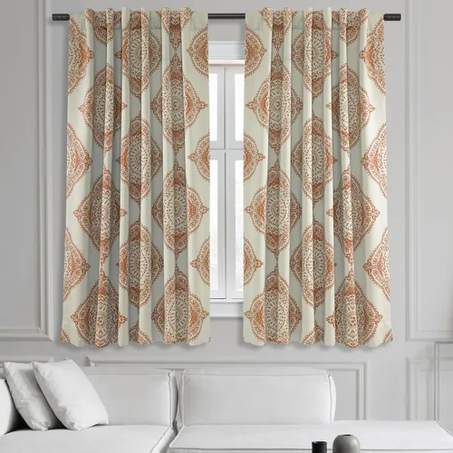 Miniatura 22 de HPD Half Price Drapes BOCH-KC43-63 - Cortinas de Lino con Rayas para Oscurecer la Sala de Estar (1 Panel), 50 x 63 Pulgadas, Color Negro Toldo