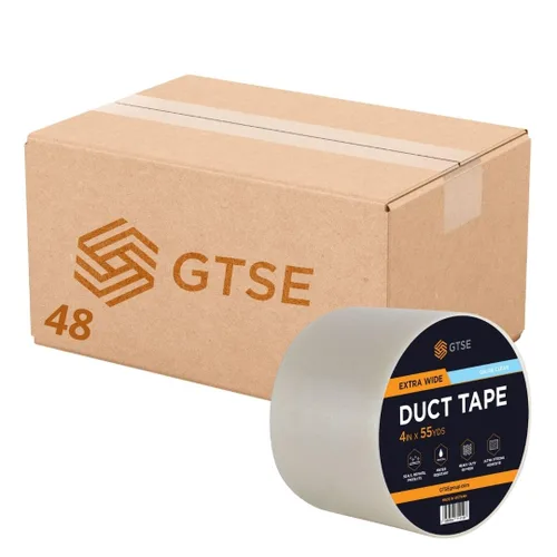 Miniatura 66 de Cinta adhesiva ancha GTSE, negra, 3 pulgadas x 55 yardas (164 pies), cinta de reparación resistente e impermeable para uso en interiores