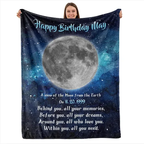 Miniatura 31 de TURMTF Manta personalizada con foto para mamá de hija e hijo, regalos de boda personalizados para ella, él, pareja, esposa, marido, novia, novio