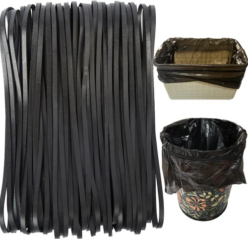Miniatura 8 de AMUU Bandas de goma grandes planas de longitud 12 pulgadas, 40 piezas, para papeleras de 8-33 galones, bandas elásticas de goma verdes resistentes