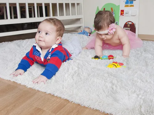 Miniatura 6 de HOMORE - Alfombra para sala de estar 5x8, alfombra mullida moderna, alfombras de pelo rizado para dormitorio, alfombra súper suave y cómoda, lindas