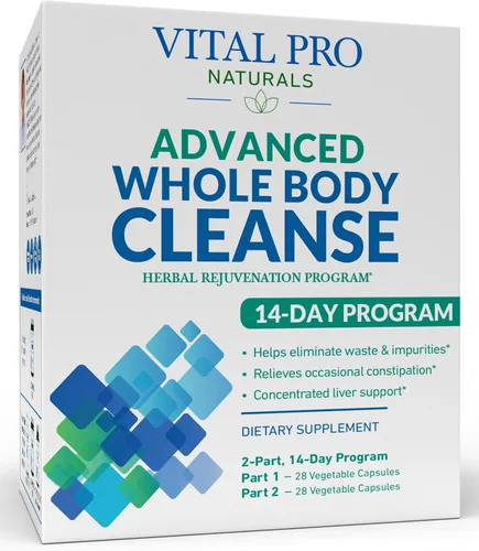 Vital Pro Naturals - Limpieza avanzada para todo el cuerpo con cardo mariano, magnesio, aloe de cabo y hierbas para estreñimiento ocasional y
