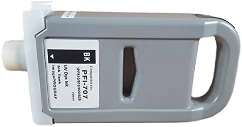Miniatura 3 de Vivid Colors Cartucho de tinta compatible con PFI-707 para impresoras Canon PFI707 (23.7 fl oz, 5 unidades) para impresoras iPF830, iPF840, iPF850