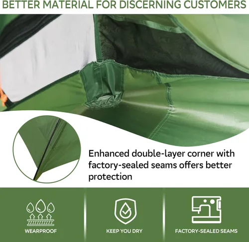 Miniatura 3 de Clostnature Tienda de campaña ligera para mochileros, 1/1.5/2/3/4/6 personas, tienda de campaña ultraligera e impermeable, tienda de campaña de 3