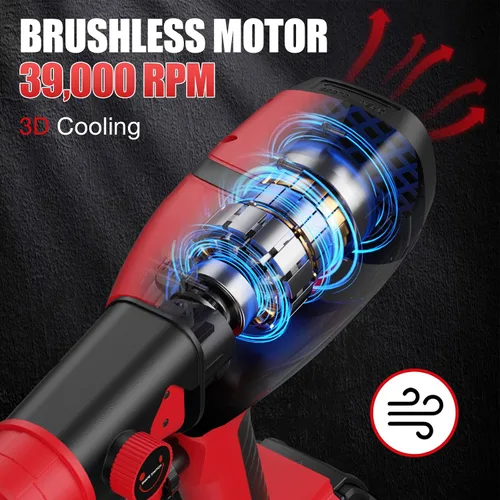 Miniatura 2 de Rociador de pintura para batería Milwaukee 18V - Pistola de espray HVLP de 600W con motor sin escobillas, botella de gran capacidad de 1000ml y 4