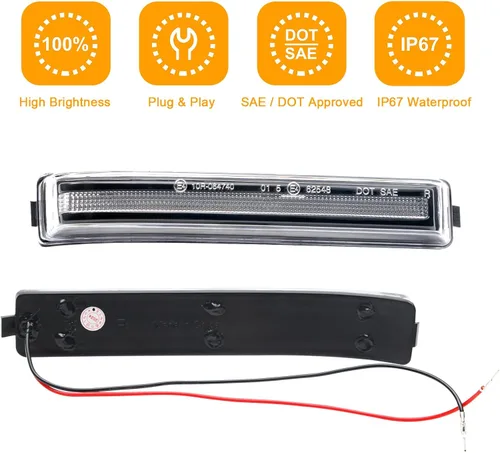 Miniatura 5 de Luces de Señal de Giro para Espejo Lateral Montaje LED Transparente F150 2009 2010 2011 2012 2013 2014/para Mark LT 2013 2014 para Raptor 2010-2014