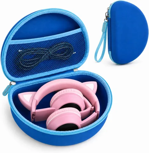 Miniatura 4 de PAIYULE Kids Headphones Case, Hard Shell Protective Case with Accessory Pocket for iClever for Riwbox CT-7S/CT-7, for Candy Headphone with Ear.
