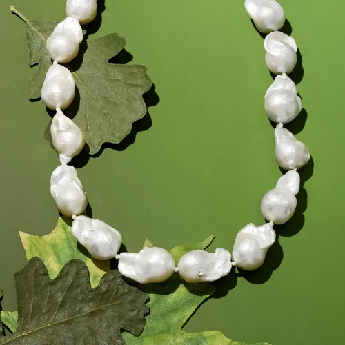 Miniatura 5 de Ross-Simons 12-15mm Cultured Baroque Pearl Necklace With 14kt Yellow Gold