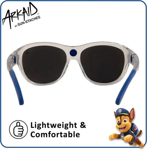 Miniatura 3 de Sun-Staches Arkaid - Gafas de sol oficiales de Paw Patrol para niños, envoltura deportiva blanca y azul Chase UV 400 Talla única para la mayoría