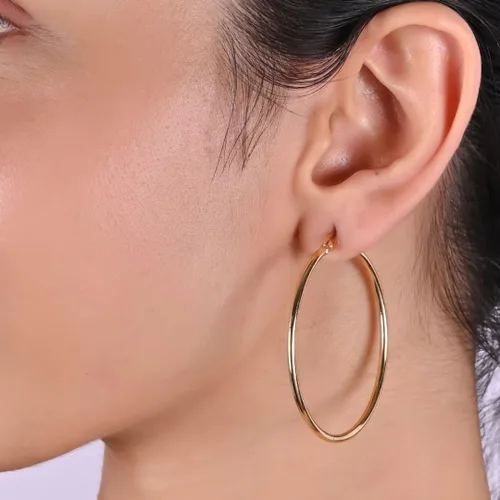 Miniatura 66 de Gempires - Aretes ligeros y gruesos, delicados y minimalistas, hipoalergénicos, chapados en oro, sin deslustre, diseño clásico, para uso diario