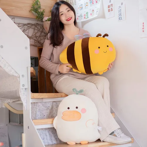 Miniatura 3 de GOOC Almohada de peluche de abejorro de 20 pulgadas, almohada de peluche de abejorro para abrazar, almohada de abeja de miel, regalo de anime
