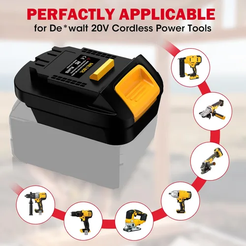 Miniatura 4 de MIL18DL para Milwaukee a adaptador de batería Dewalt, conversión para batería Milwaukee M18 de 18 V a para herramientas eléctricas Dewalt 20 V