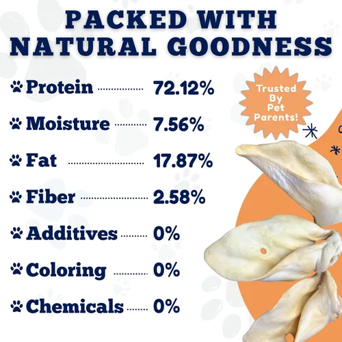 Miniatura 5 de Amazing Dog Treats - Cow Ears for Dogs - Full Size (12 Pack) - Thick-Cut 100% Beef - All Natural Rawhide Alternative- Safe No Hide Dog Chew