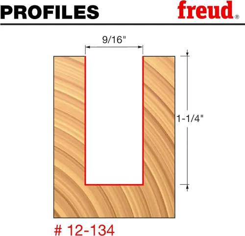 Miniatura 29 de Broca recta de doble acanaladura Freud, 15/64 x 3/4 de pulgada, con vástago de 1/2 pulgada, 12-096
