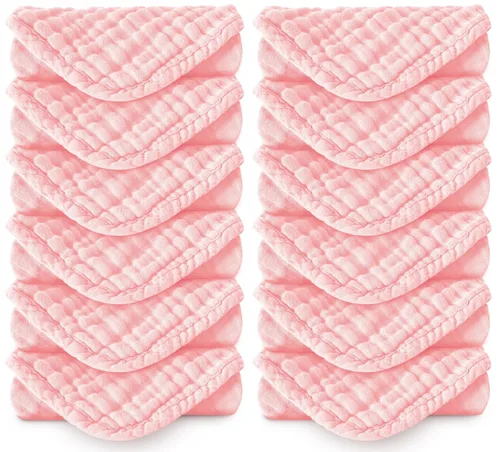 Miniatura 9 de Paquete de 8 pañitos grandes para bebés, de 20 por 10 pulgadas, son ultra absorbentes, se pueden lavar a mano, ideales para recién nacidos, toalla