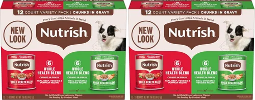 Miniatura 16 de Nutrish Rachael Ray Comida Húmeda para Perros Trozos en Salsa Receta de Pollo Real y Verduras, Lata de 13 oz., Paquete de 12