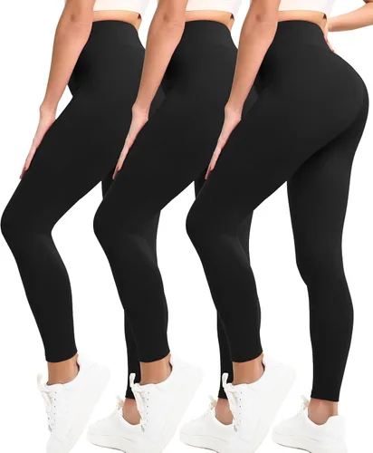 Miniatura 10 de Natural Feelings Buttercloud - Paquete de 3 leggings para mujer, cintura alta, pantalones de yoga suaves como la mantequilla, para uso diario