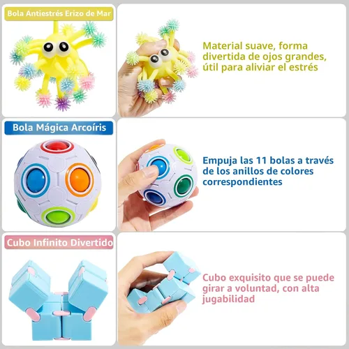 Miniatura 2 de 76 piezas Juego de juguetes sensoriales para aliviar el estrés, paquete antiansiedad, juguetes sensoriales para niños y adultos, paquetes