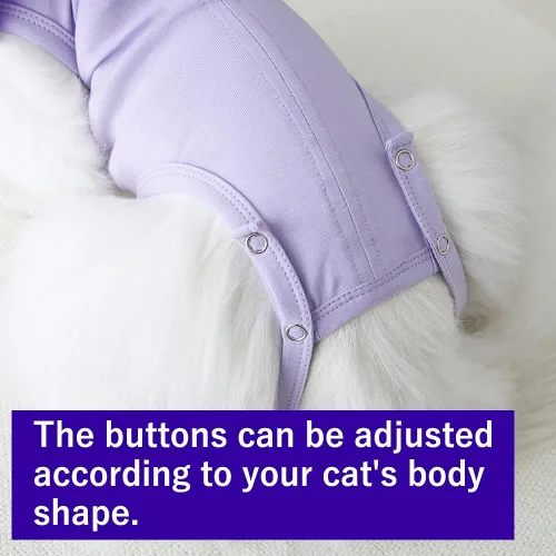 Miniatura 3 de Traje de recuperación para gatos para heridas abdominales y enfermedades de la piel, camisa quirúrgica transpirable de recuperación después