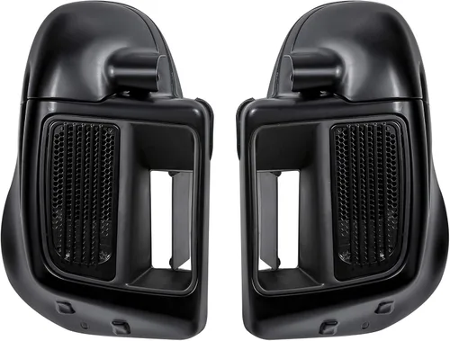 Miniatura 17 de Guantera de carenado de pierna ventilada inferior de mezclilla negra apta para Harley refrigerada por aire Touring Road King Street Glide Road Glide