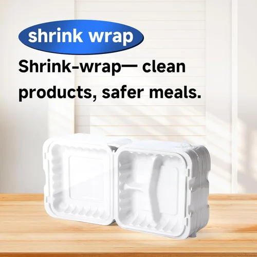 Miniatura 2 de Contenedores de Alimentos de 8" 34 oz Paquete de 55 - Plástico PP Relleno de Minerales 3 Compartimentos Envuelto en Plástico Retráctil Grado