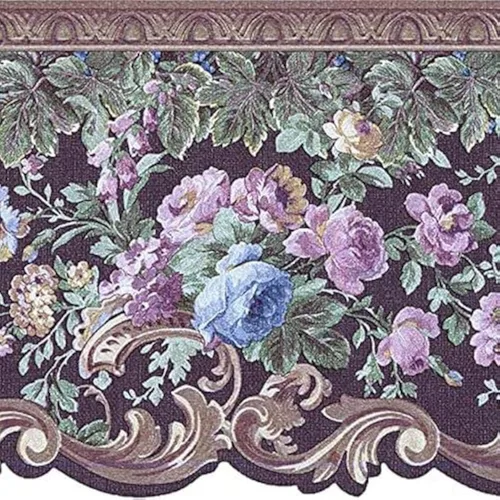 Miniatura 14 de CONCORD WALLCOVERINGS ™ Papel Pintado Frontera Floral Patrón Flores Hojas Para Dormitorio Sala De Estar, Beige, 15 pies Por 7 in KH5897B Beige