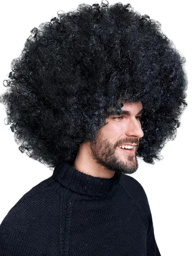 Miniatura 3 de ALLAURA Pelucas prémium de cabello rizado tipo afro y de tamaño jumbo para mujeres afrodescendientes, cabello negro sintético largo y voluminoso