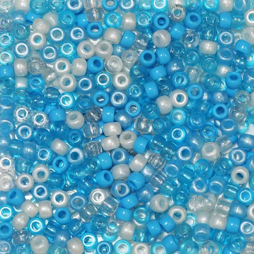 Miniatura 22 de 500 cuentas de plástico para hacer pulseras, manualidades, llaveros y decoraciones de adornos (amarillo)