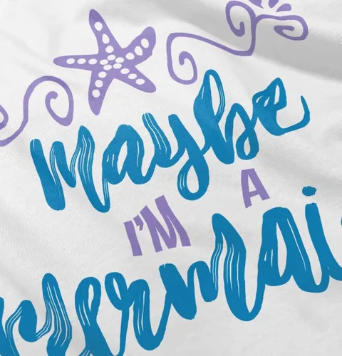 Miniatura 4 de Camiseta para niñas con texto en inglés "I'm A Mermaid Cute Daughter Beach Day