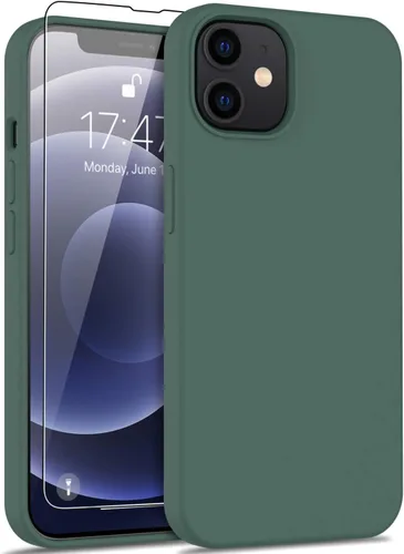 Miniatura 84 de bemal Funda para iPhone 14 Pro con protector de pantalla, silicona líquida de ajuste delgado, forro de microfibra suave, diseñada para mujeres