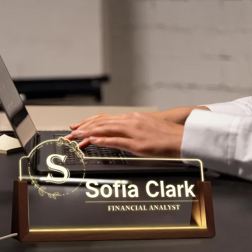 Miniatura 7 de Placa de nombre de escritorio personalizada, placa de nombre de oficina para escritorios, decoración de escritorio para mujeres y hombres