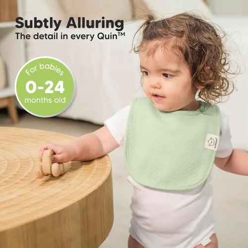 Miniatura 4 de KeaBabies Paquete de 8 baberos para babeo y dentición, baberos de tela de algodón acolchado orgánico suave para bebé, niña, niño, recién nacido